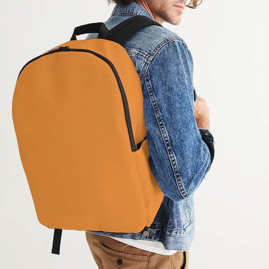 Medium Clear Orange Waterproof Backpack (O-CL-ME) - Man CloseUp