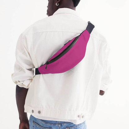 Medium Clear Pink Belt Bag (PIM1-CL-ME) - Man Back