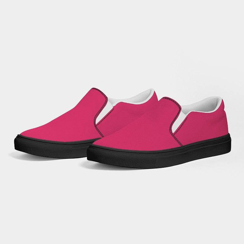 Medium Clear Pink Men's Slip-On Canvas Sneakers (RPI3-CL-ME) - Side 3