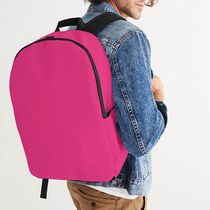 Medium Clear Pink Waterproof Backpack (PI-CL-ME) - Man CloseUp