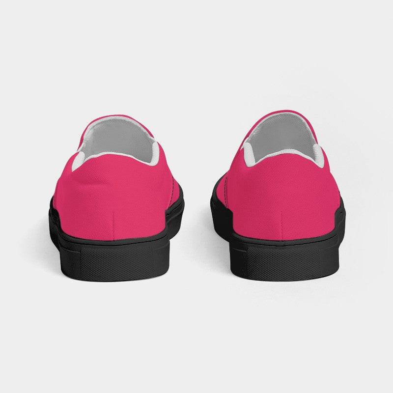 Medium Clear Pink Women's Slip-On Canvas Sneakers (RPI3-CL-ME) - Back
