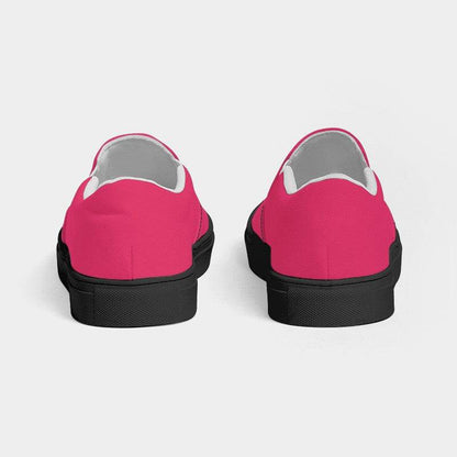Medium Clear Pink Women's Slip-On Canvas Sneakers (RPI3-CL-ME) - Back