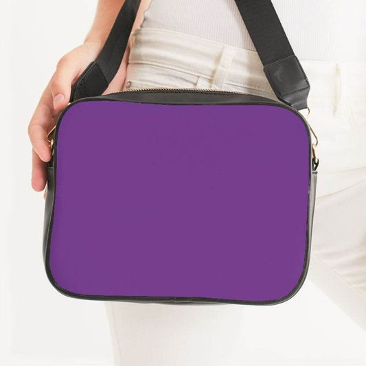 Medium Clear Purple Crossbody Bag (MPU2-CL-ME) - Woman Front CloseUp