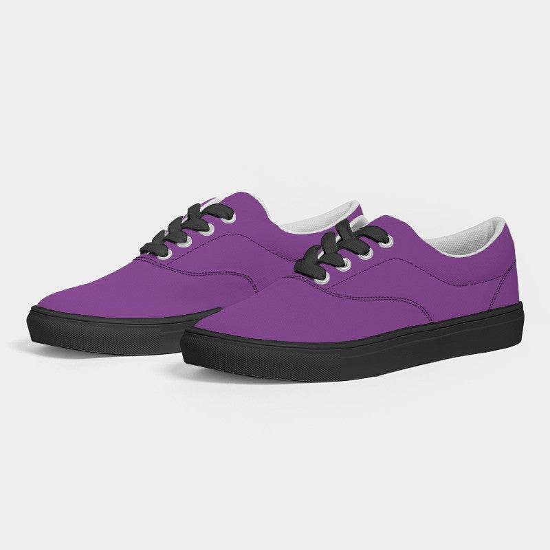 Medium Clear Purple Men's Canvas Sneakers (MPU1-CL-ME) - Side 3