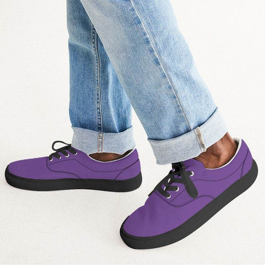 Medium Clear Purple Men's Canvas Sneakers (MPU3-CL-ME) - Man CloseUp
