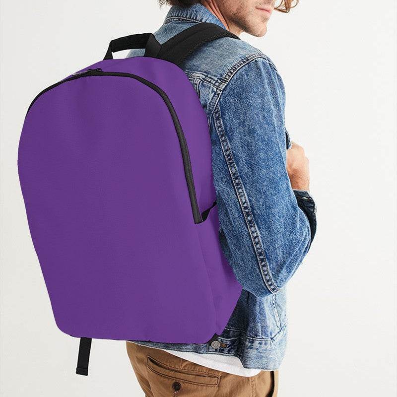 Medium Clear Purple Waterproof Backpack (MPU3-CL-ME) - Man CloseUp