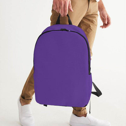 Medium Clear Purple Waterproof Backpack (PU-CL-ME) - Man Holding CloseUp