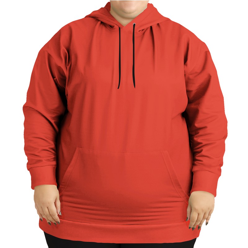 Medium Clear Red Hoodie PLUS (R-CL-ME) - Woman Front PLUS