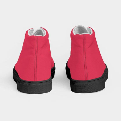 Medium Clear Red Men's High-Top Canvas Sneakers (RPI2-CL-ME) - Back