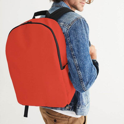 Medium Clear Red Waterproof Backpack (R-CL-ME) - Man CloseUp