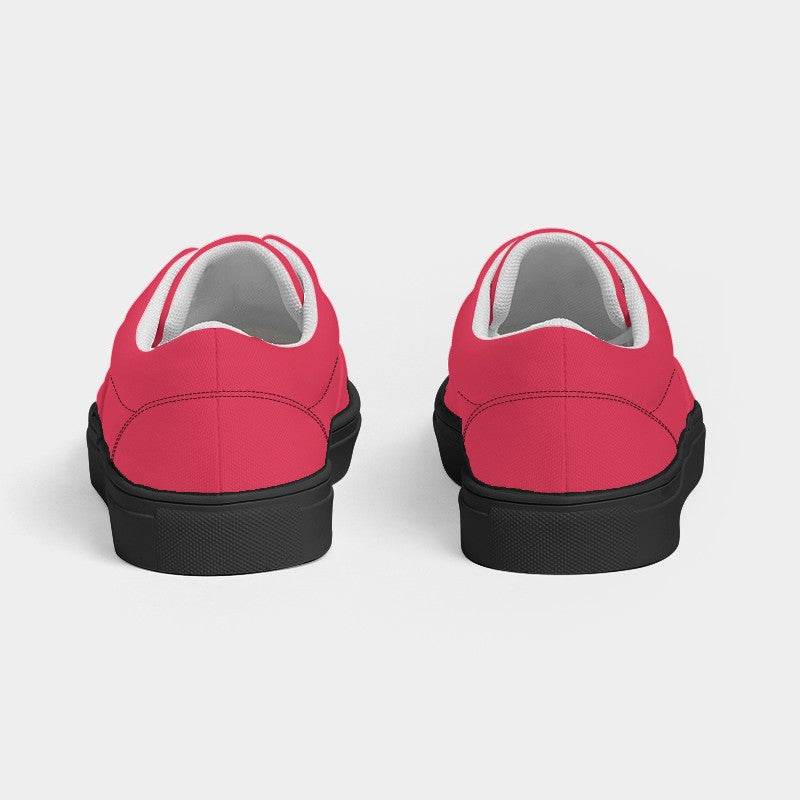 Medium Clear Red Women's Canvas Sneakers (RPI2-CL-ME) - Back