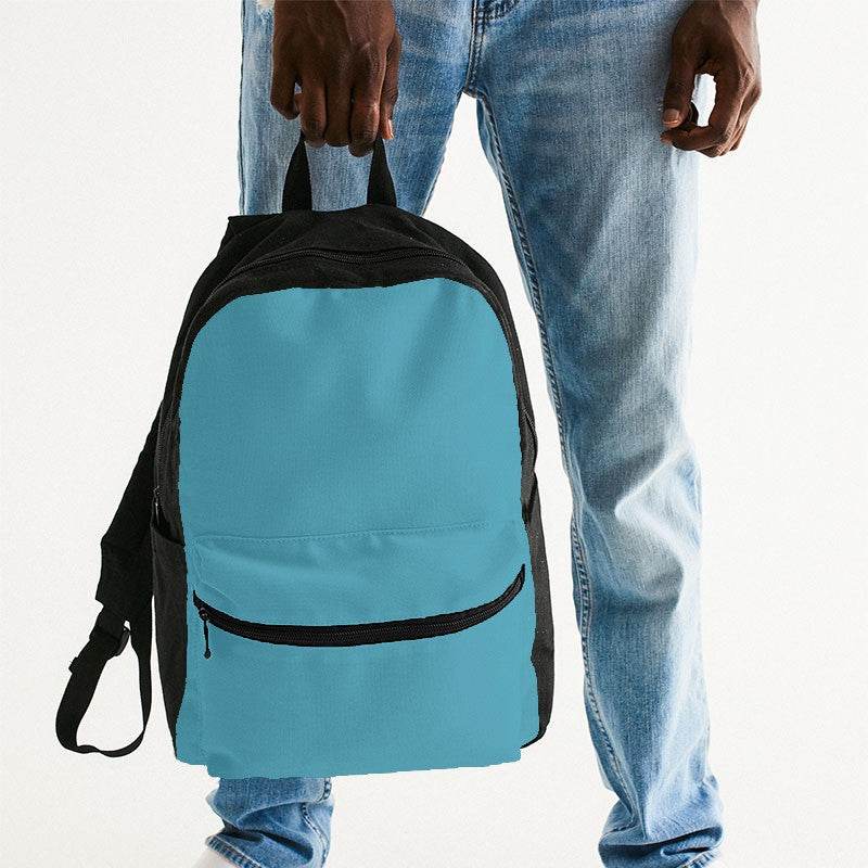 Medium Cyan Canvas Backpack (BC3-ME-ME) - Man Holding