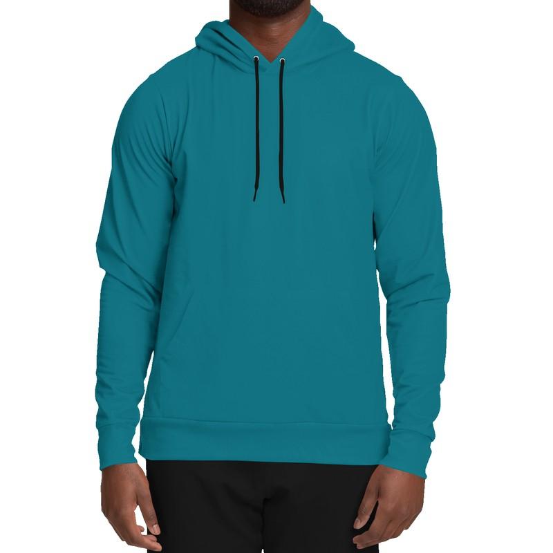 Medium Cyan Hoodie (C100M0Y25K45) - Man Front