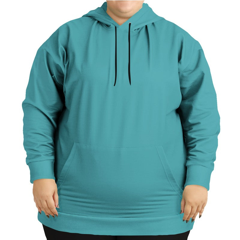 Medium Cyan Hoodie PLUS (CBG1-ME-ME) - Woman Front PLUS