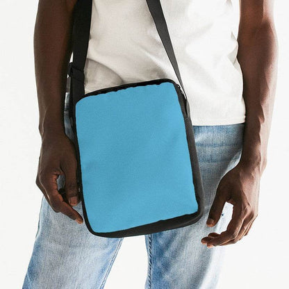 Medium Cyan Messenger Pouch (BC2-ME-ME) - Man Front CloseUp