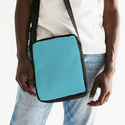 Medium Cyan Messenger Pouch (C-ME-ME) - Man Front CloseUp