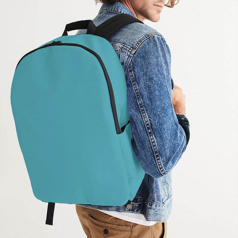 Medium Cyan Waterproof Backpack (C-ME-ME) - Man CloseUp
