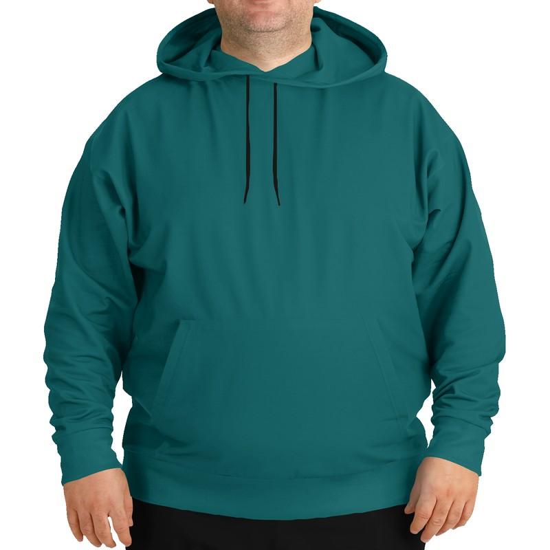 Medium Dark Blue-Green Hoodie (C100M0Y38K60) - Man Front PLUS