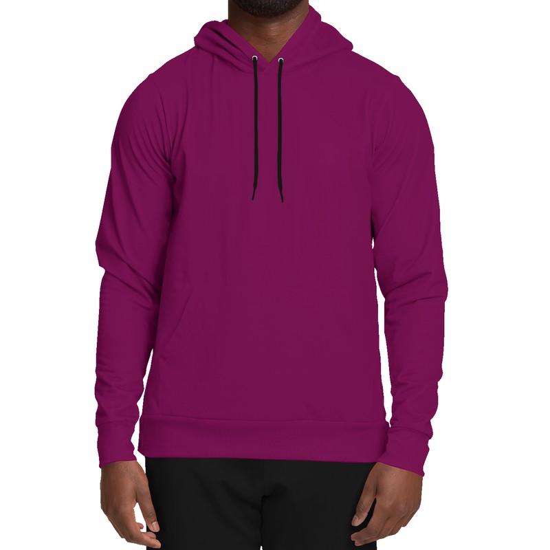 Medium Dark Magenta Hoodie (C12M100Y0K60) - Man Front