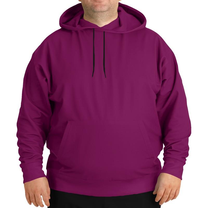 Medium Dark Magenta Hoodie (C12M100Y0K60) - Man Front PLUS