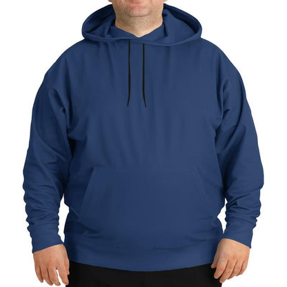 Medium Dark Midtone Blue Hoodie (C80M60Y0K60) - Man Front PLUS