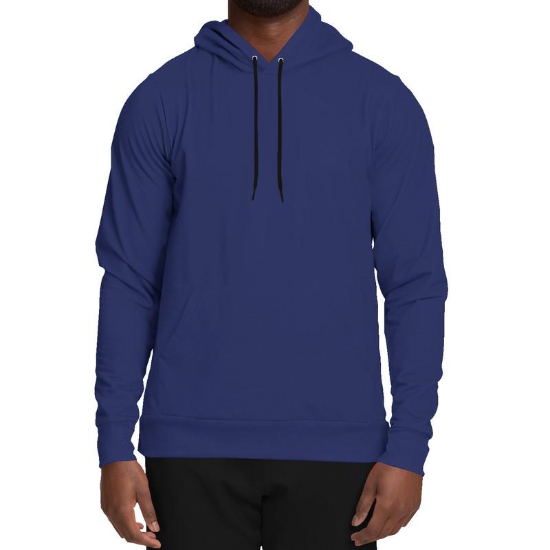 Medium Dark Midtone Blue Hoodie (C80M70Y0K60) - Man Front