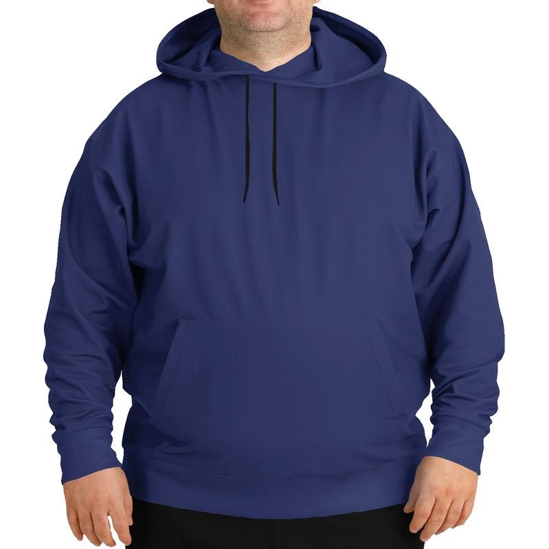 Medium Dark Midtone Blue Hoodie (C80M70Y0K60) - Man Front PLUS