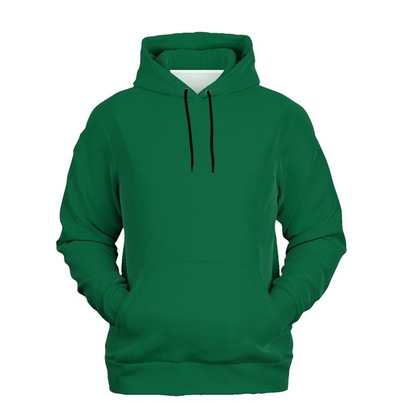 Medium Dark Midtone Green Hoodie (C80M0Y80K60) - Ghost Front