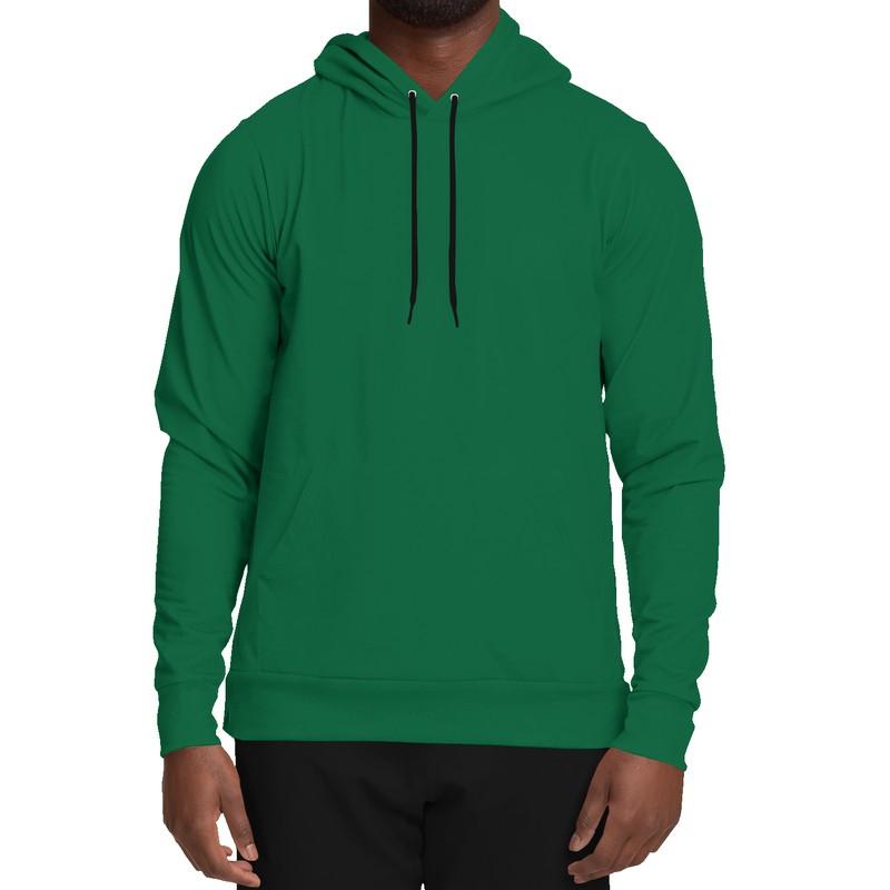 Medium Dark Midtone Green Hoodie (C80M0Y80K60) - Man Front