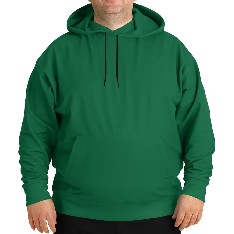 Medium Dark Midtone Green Hoodie (C80M0Y80K60) - Man Front PLUS