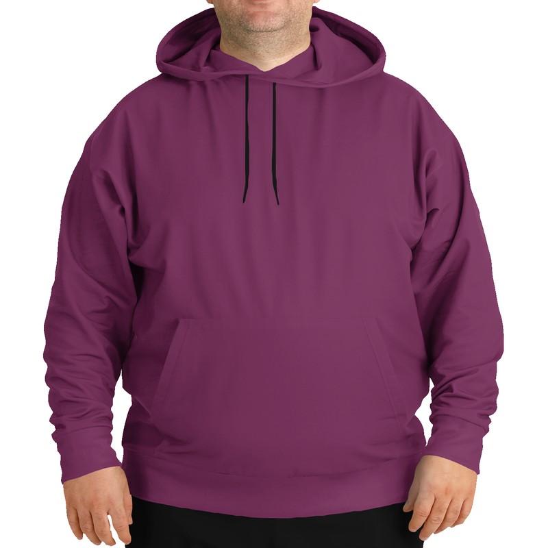 Medium Dark Midtone Magenta Hoodie (C10M80Y0K60) - Man Front PLUS