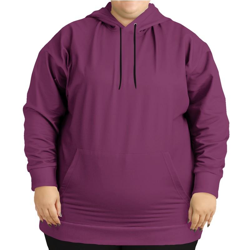 Medium Dark Midtone Magenta Hoodie (C10M80Y0K60) - Woman Front PLUS