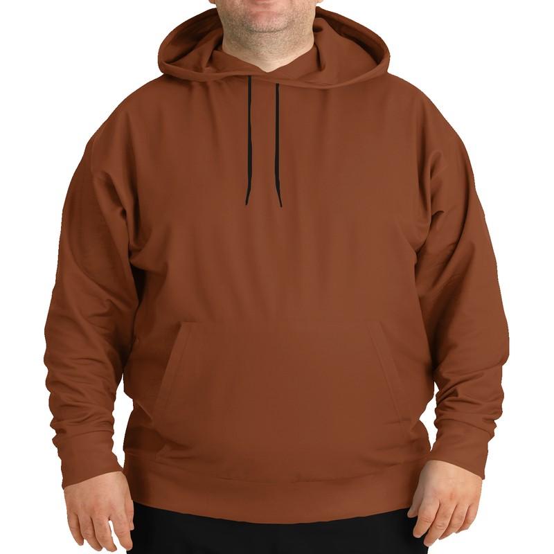 Medium Dark Midtone Orange Hoodie (C0M70Y80K60) - Man Front PLUS