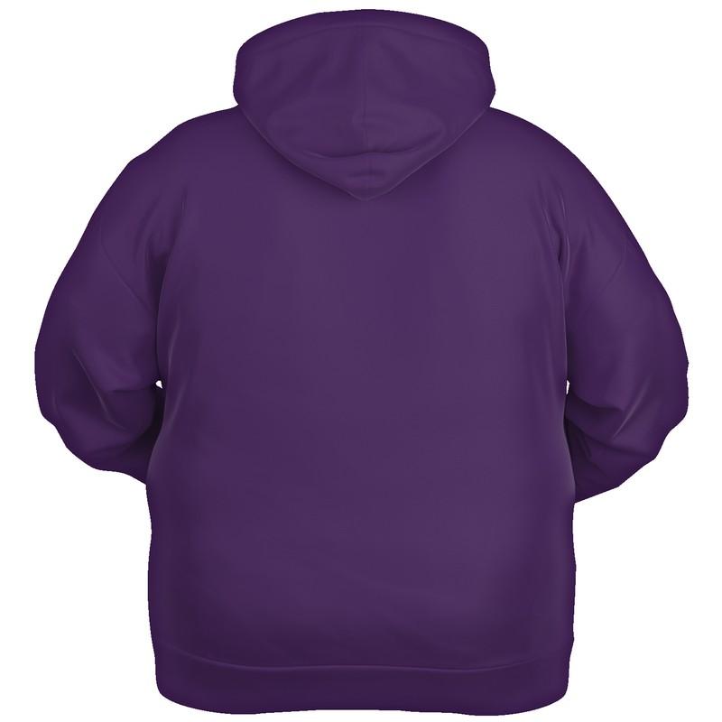 Medium Dark Midtone Violet Hoodie (C60M80Y0K60) - Ghost Back PLUS