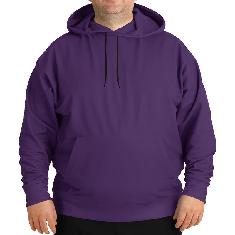 Medium Dark Midtone Violet Hoodie (C60M80Y0K60) - Man Front PLUS