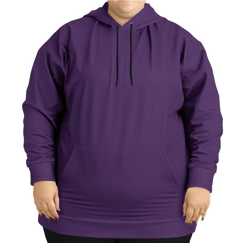 Medium Dark Midtone Violet Hoodie (C60M80Y0K60) - Woman Front PLUS