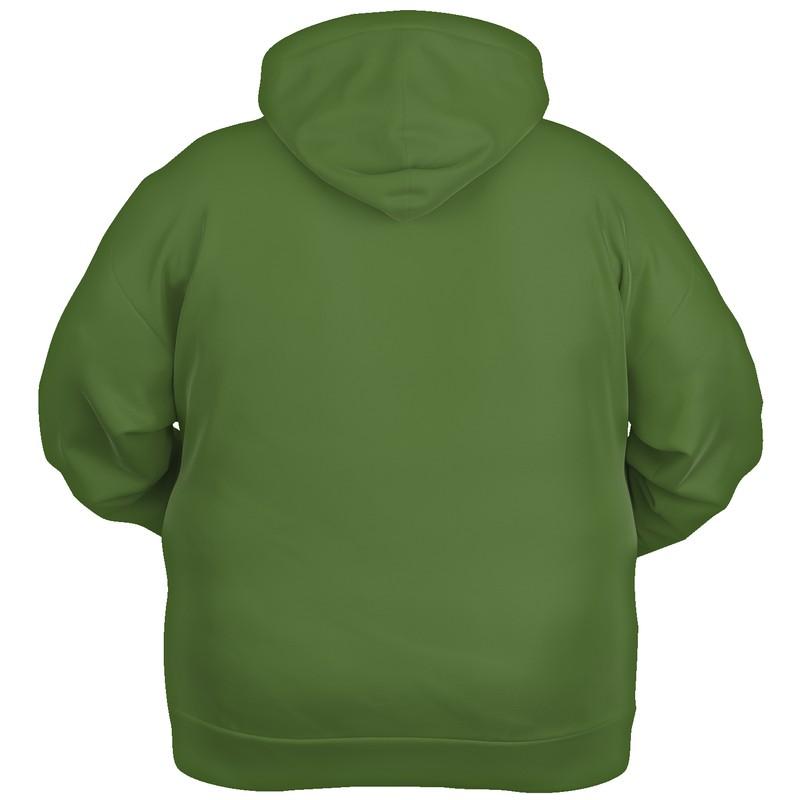 Medium Dark Midtone Warm Green Hoodie (C40M0Y80K60) - Ghost Back PLUS