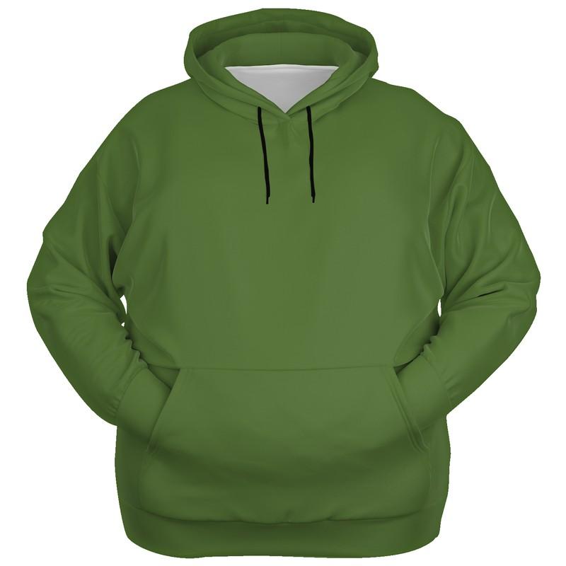 Medium Dark Midtone Warm Green Hoodie (C40M0Y80K60) - Ghost Front PLUS