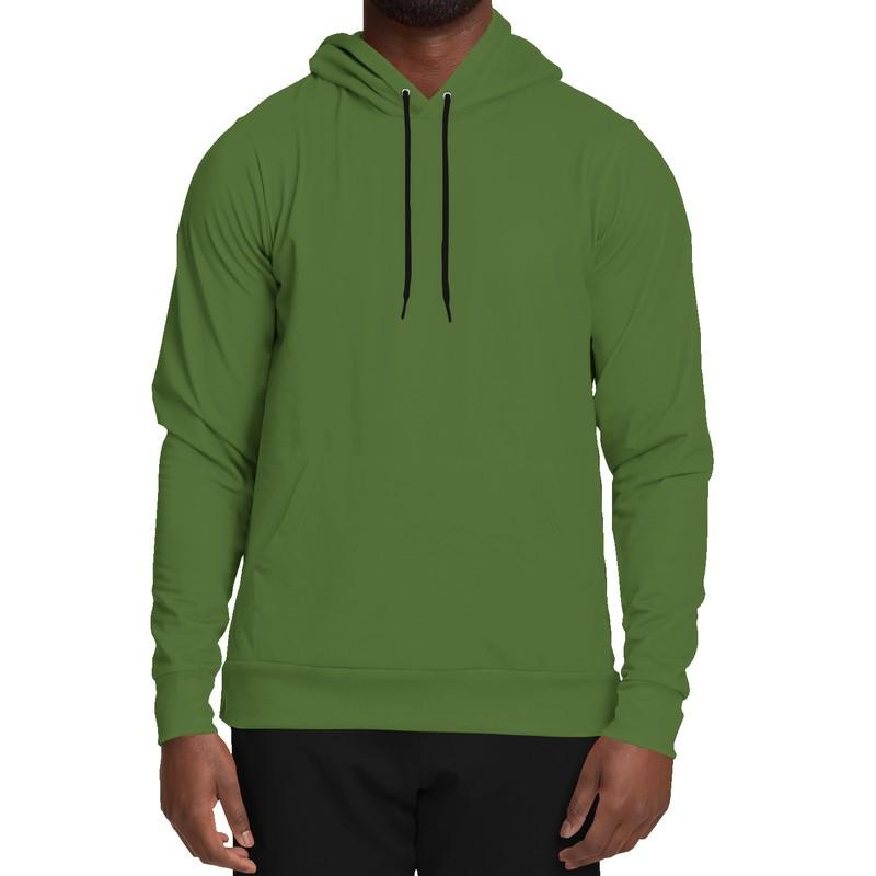 Medium Dark Midtone Warm Green Hoodie (C40M0Y80K60) - Man Front