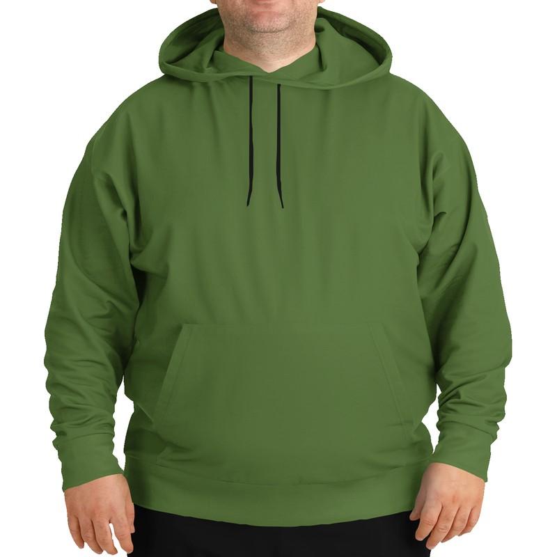 Medium Dark Midtone Warm Green Hoodie (C40M0Y80K60) - Man Front PLUS