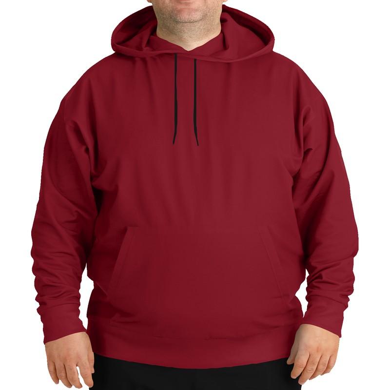 Medium Dark Red Hoodie (C0M100Y75K60) - Man Front PLUS