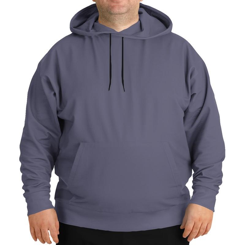 Medium Dark Shaded Blue Gray Hoodie (C30M30Y0K60) - Man Front PLUS