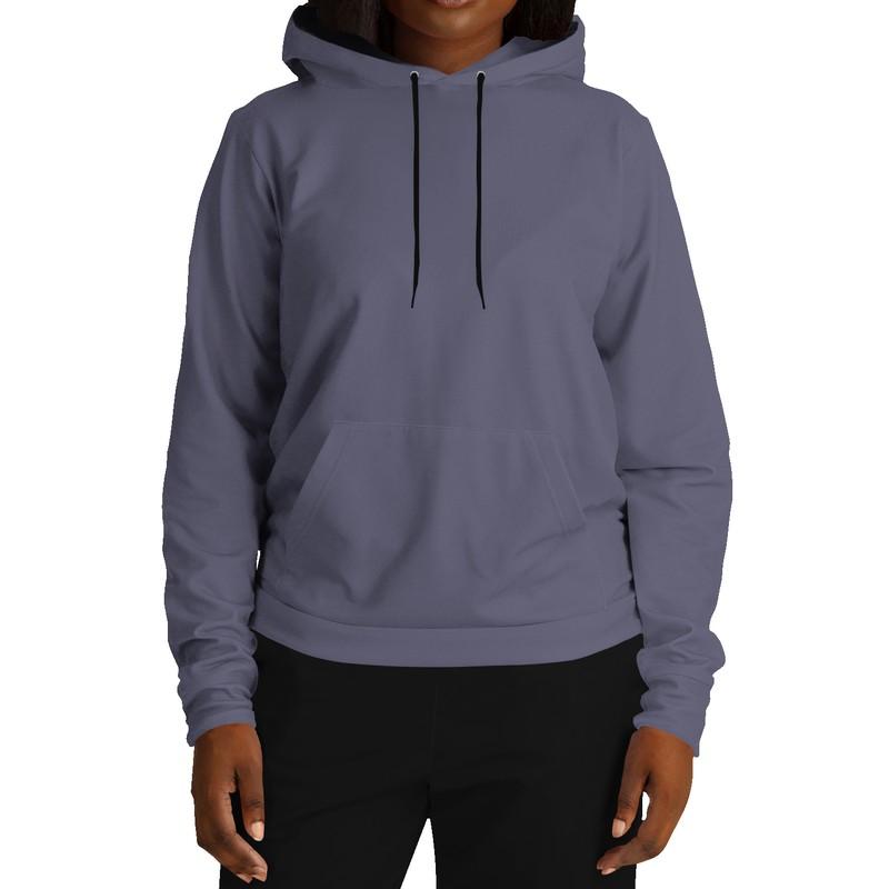 Medium Dark Shaded Blue Gray Hoodie (C30M30Y0K60) - Woman Front