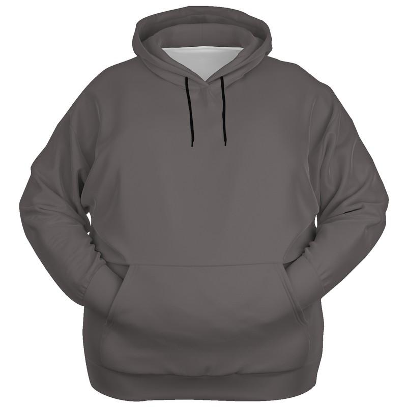 Medium Dark Shaded Brown Hoodie (C30M30Y30K60) - Ghost Front PLUS