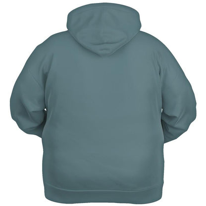 Medium Dark Shaded Cyan Gray Hoodie (C30M0Y8K60) - Ghost Back PLUS