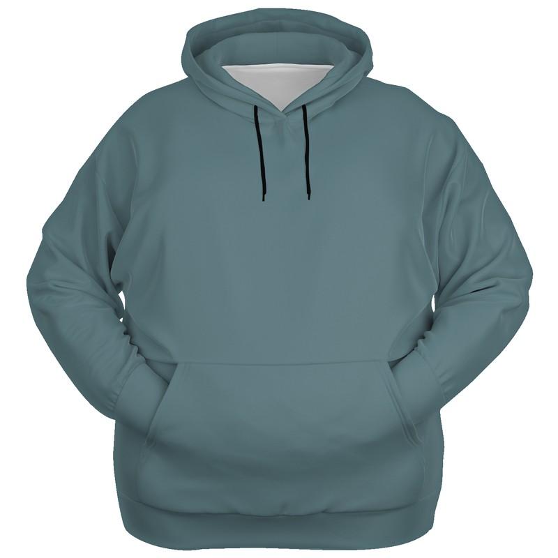 Medium Dark Shaded Cyan Gray Hoodie (C30M0Y8K60) - Ghost Front PLUS