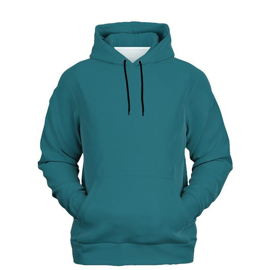 Medium Dark Shaded Cyan Hoodie (C60M0Y15K60) - Ghost Front