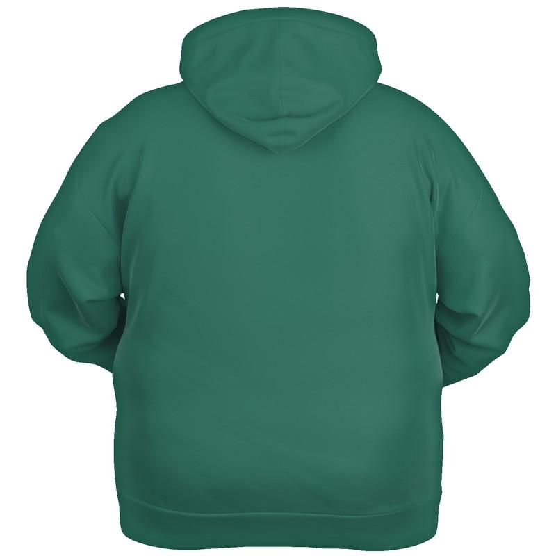 Medium Dark Shaded Green Hoodie (C60M0Y45K60) - Ghost Back PLUS