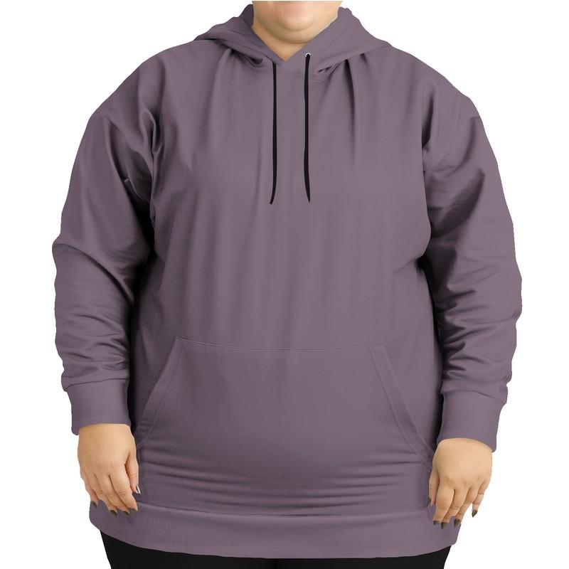 Medium Dark Shaded Purple Gray Hoodie (C8M30Y0K60) - Woman Front PLUS