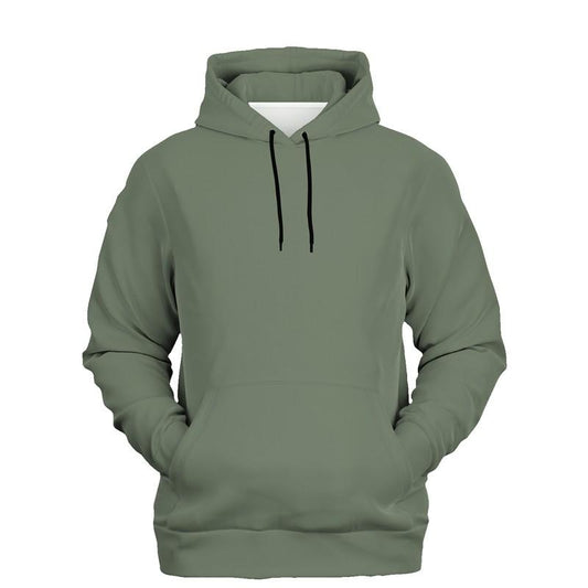 Medium Dark Shaded Warm Green Gray Hoodie (C15M0Y30K60) - Ghost Front